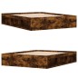 vidaXL Estructura de cama roble ahumado 150x200 cm vidaXL Estructura de cama roble ahumado 150x200 cm