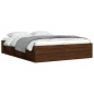 vidaXL Estructura de cama roble marrón 150x200 cm