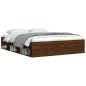 vidaXL Estructura de cama roble marrón 150x200 cm