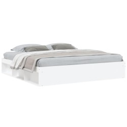 vidaXL Estructura de cama blanca 200x200 cm