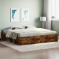 vidaXL Estructura de cama roble ahumado 200x200 cm vidaXL Estructura de cama roble ahumado 200x200 cm