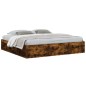 vidaXL Estructura de cama roble ahumado 200x200 cm vidaXL Estructura de cama roble ahumado 200x200 cm