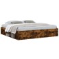 vidaXL Estructura de cama roble ahumado 200x200 cm vidaXL Estructura de cama roble ahumado 200x200 cm