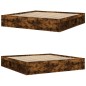 vidaXL Estructura de cama roble ahumado 200x200 cm vidaXL Estructura de cama roble ahumado 200x200 cm