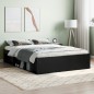 vidaXL Estructura de cama de matrimonio negra 135x190 cm vidaXL Estructura de cama de matrimonio negra 135x190 cm