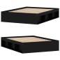 vidaXL Estructura de cama de matrimonio negra 135x190 cm vidaXL Estructura de cama de matrimonio negra 135x190 cm