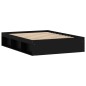 vidaXL Estructura de cama de matrimonio negra 135x190 cm vidaXL Estructura de cama de matrimonio negra 135x190 cm