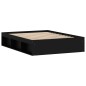 vidaXL Estructura de cama de matrimonio negra 135x190 cm vidaXL Estructura de cama de matrimonio negra 135x190 cm
