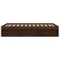 vidaXL Estructura de cama de matrimonio roble marrón 135x190 cm