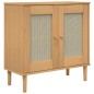 vidaXL Aparador SENJA aspecto de ratán madera pino marrón 80x35x80 cm
