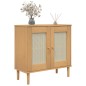 vidaXL Aparador SENJA aspecto de ratán madera pino marrón 80x35x80 cm