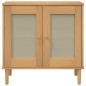 vidaXL Aparador SENJA aspecto de ratán madera pino marrón 80x35x80 cm