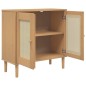vidaXL Aparador SENJA aspecto de ratán madera pino marrón 80x35x80 cm