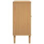 vidaXL Aparador SENJA aspecto de ratán madera pino marrón 80x35x80 cm
