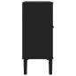 vidaXL Aparador SENJA aspecto de ratán madera pino negro 80x35x80 cm