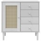 vidaXL Aparador SENJA aspecto de ratán madera pino blanco 80x40x80 cm