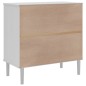 vidaXL Aparador SENJA aspecto de ratán madera pino blanco 80x40x80 cm