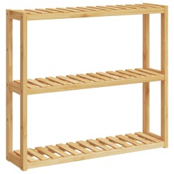 vidaXL Estantería de pared para baño de 3 niveles bambú 60x15x54 cm