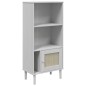 vidaXL Estantería SENJA aspecto ratán madera pino blanco 60x35x130 cm vidaXL Estantería SENJA aspecto ratán madera pino blanco 60x35x130 cm