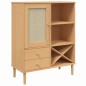 vidaXL Aparador alto SENJA aspecto de ratán madera marrón 90x40x112 cm vidaXL Aparador alto SENJA aspecto de ratán madera marrón 90x40x112 cm