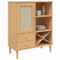 vidaXL Aparador alto SENJA aspecto de ratán madera marrón 90x40x112 cm vidaXL Aparador alto SENJA aspecto de ratán madera marrón 90x40x112 cm