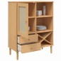 vidaXL Aparador alto SENJA aspecto de ratán madera marrón 90x40x112 cm vidaXL Aparador alto SENJA aspecto de ratán madera marrón 90x40x112 cm