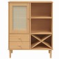 vidaXL Aparador alto SENJA aspecto de ratán madera marrón 90x40x112 cm vidaXL Aparador alto SENJA aspecto de ratán madera marrón 90x40x112 cm