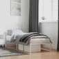 vidaXL Estructura de cama de metal con cabecero blanco 75x190 cm vidaXL Estructura de cama de metal con cabecero blanco 75x190 cm