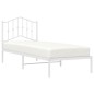 vidaXL Estructura de cama de metal con cabecero blanco 75x190 cm vidaXL Estructura de cama de metal con cabecero blanco 75x190 cm