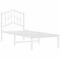 vidaXL Estructura de cama de metal con cabecero blanco 75x190 cm vidaXL Estructura de cama de metal con cabecero blanco 75x190 cm