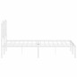vidaXL Estructura de cama de metal con cabecero blanca 120x190 cm vidaXL Estructura de cama de metal con cabecero blanca 120x190 cm