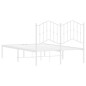 vidaXL Estructura de cama de metal con cabecero blanca 120x190 cm vidaXL Estructura de cama de metal con cabecero blanca 120x190 cm