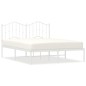 vidaXL Estructura de cama de metal con cabecero blanca 135x190 cm vidaXL Estructura de cama de metal con cabecero blanca 135x190 cm