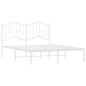 vidaXL Estructura de cama de metal con cabecero blanca 135x190 cm vidaXL Estructura de cama de metal con cabecero blanca 135x190 cm