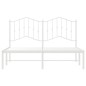 vidaXL Estructura de cama de metal con cabecero blanca 135x190 cm vidaXL Estructura de cama de metal con cabecero blanca 135x190 cm