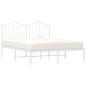 vidaXL Estructura de cama de metal con cabecero blanca 150x200 cm vidaXL Estructura de cama de metal con cabecero blanca 150x200 cm