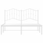 vidaXL Estructura de cama de metal con cabecero blanca 150x200 cm vidaXL Estructura de cama de metal con cabecero blanca 150x200 cm