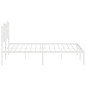 vidaXL Estructura de cama de metal con cabecero blanco 180x200 cm vidaXL Estructura de cama de metal con cabecero blanco 180x200 cm