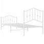 vidaXL Estructura cama metal con cabecero y pie cama blanca 90x200 cm