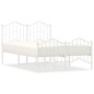 vidaXL Estructura cama metal con cabecero y estribo blanco 120x200 cm vidaXL Estructura cama metal con cabecero y estribo blanco 120x200 cm