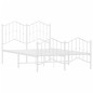 vidaXL Estructura cama metal con cabecero y estribo blanco 120x200 cm vidaXL Estructura cama metal con cabecero y estribo blanco 120x200 cm