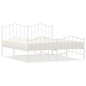 vidaXL Estructura cama metal con cabecero y pie cama blanco 183x213 cm vidaXL Estructura cama metal con cabecero y pie cama blanco 183x213 cm