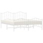 vidaXL Estructura cama metal con cabecero y pie cama blanco 183x213 cm vidaXL Estructura cama metal con cabecero y pie cama blanco 183x213 cm