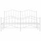 vidaXL Estructura cama metal con cabecero y pie cama blanco 183x213 cm vidaXL Estructura cama metal con cabecero y pie cama blanco 183x213 cm