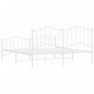 vidaXL Estructura cama metal con cabecero y pie cama blanco 183x213 cm vidaXL Estructura cama metal con cabecero y pie cama blanco 183x213 cm