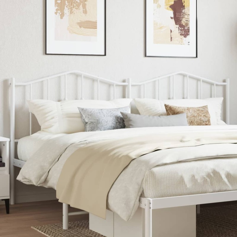 vidaXL Cabecero de metal blanco 193 cm vidaXL Cabecero de metal blanco 193 cm