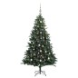 vidaXL Árbol Navidad artificial con bisagras 150 LED y bolas 120 cm vidaXL Árbol Navidad artificial con bisagras 150 LED y bolas 120 cm