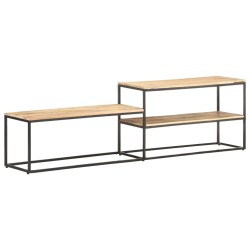 vidaXL Mueble para TV de madera maciza de mango rugosa 180x30x50 cm