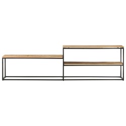vidaXL Mueble para TV de madera maciza de mango rugosa 180x30x50 cm
