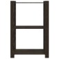 vidaXL Estantería de 3 niveles madera maciza de pino negro 60x38x90 cm